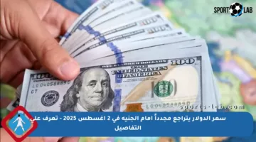 سعر الدولار يتراجع مجدداً أمام الجنيه في 2 أغسطس 2025 – تعرف على التفاصيل